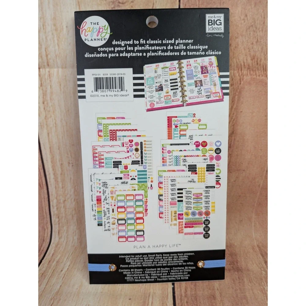 The Happy Planner Get it Done Do All the Things Sticker Book 30 Sheets 1829 Pcs